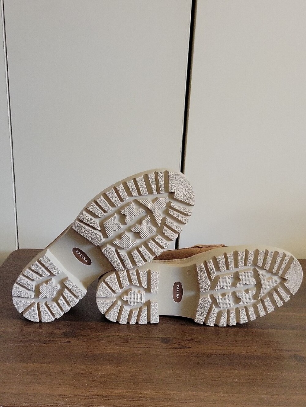 Latina Suede Penny Loafers in Taupe - Picture 5 of 5